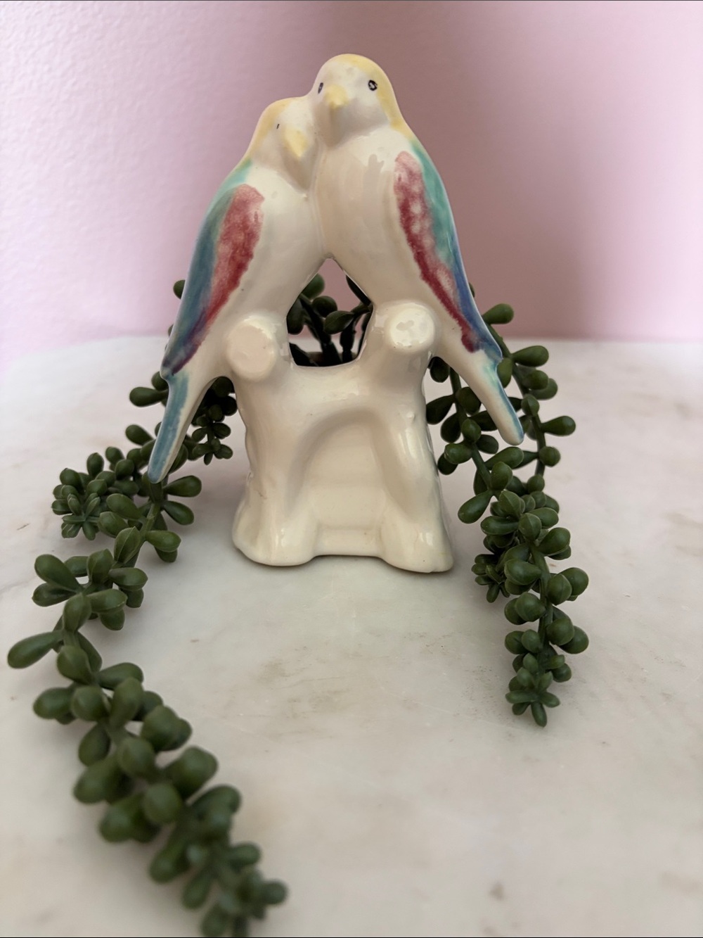 Ceramic Double Lovebirds Planter
